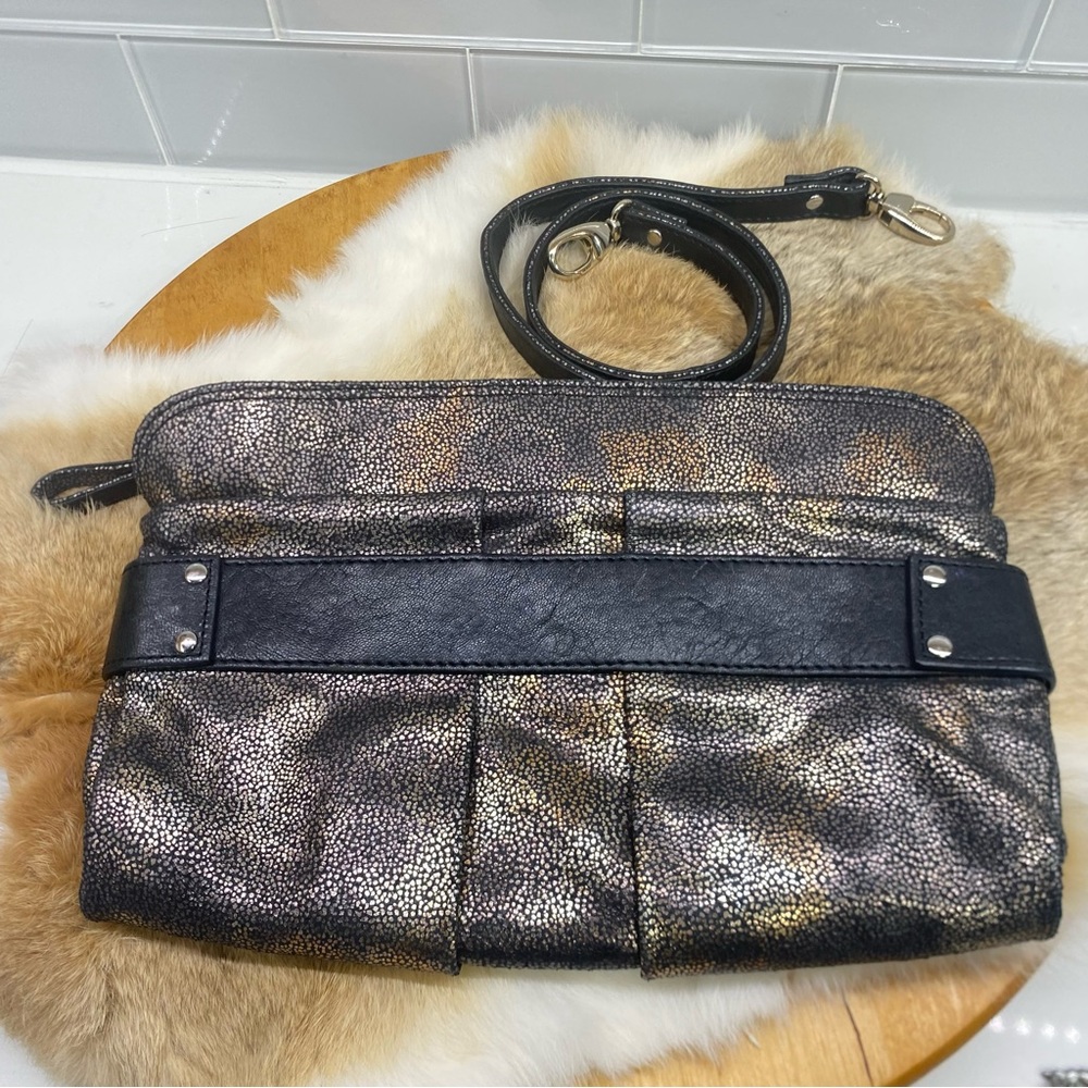 See by Chloé Textured Leather Metallic Clutch Shoulder Envelope Bag - Picture 11 of 15